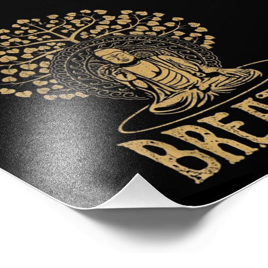 呼吸ブッダアイディアヨガと瞑想 フォトプリント (角)