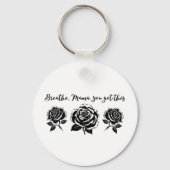 呼吸ママやる気を起こさせる引用文アート キーホルダー (正面)