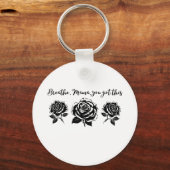 呼吸ママやる気を起こさせる引用文アート キーホルダー (裏面)