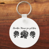 呼吸ママやる気を起こさせる引用文アート キーホルダー (正面)