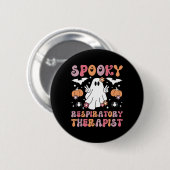 呼吸不気味セラピストハロウィーン呼吸器 缶バッジ (正面&裏面)