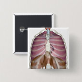 呼吸器の3dレンダリング 缶バッジ (正面&裏面)