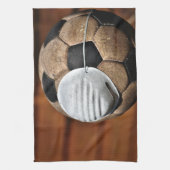 呼吸器サッカーの子牛の保護 キッチンタオル (縦)