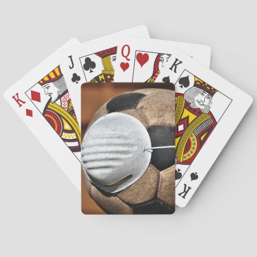 呼吸器サッカーの子牛の保護 トランプ (裏面)