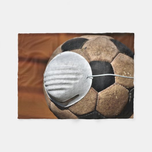 呼吸器サッカーの子牛の保護 フリースブランケット (正面(横))
