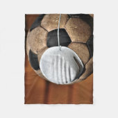 呼吸器サッカーの子牛の保護 フリースブランケット (正面)