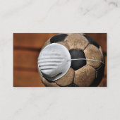 呼吸器サッカーの子牛の保護 名刺 (裏面)