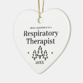 呼吸器セラピスト新しい仕事クリスマス セラミックオーナメント (左)