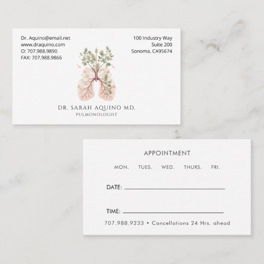 呼吸器セラピスト 名刺 (正面/裏面)