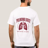 呼吸器専門医 肺専門医 デザイン Tシャツ (裏面)