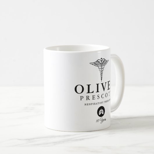 呼吸器科医の専門の卒業|の退職 コーヒーマグカップ (正面右)