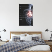 呼吸器系とハート図 キャンバスプリント (インサイチュ (寝室))