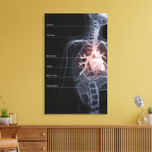 呼吸器系とハート図 キャンバスプリント (インサイチュ (リビング))