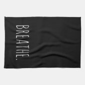 呼吸文字オンブラック キッチンタオル (横)