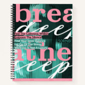 呼吸深いウェルネスジャーナル – やる気を起こさせる引用文 ノートブック (正面)