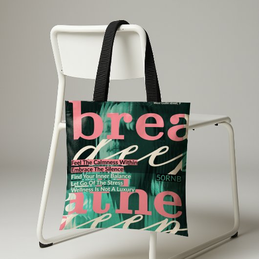呼吸深いトートバッグ – マインドフルネス&ウェルネス トートバッグ