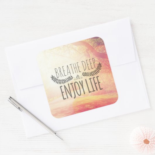 呼吸深い スクエアシール (封筒)