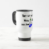 呼吸療法士のおもしろいなギフト トラベルマグ (正面左)