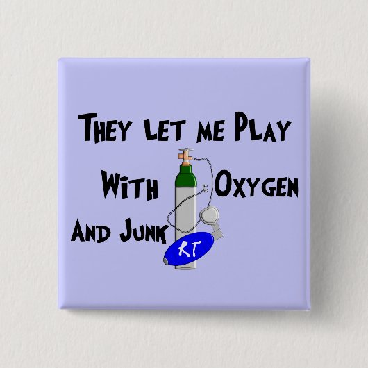 呼吸療法士のおもしろいなギフト 缶バッジ (正面)