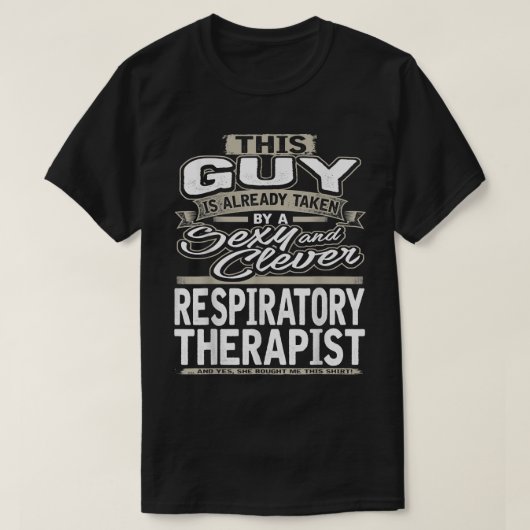 呼吸療法士のギフト 彼氏 夫 婚約者 Tシャツ (デザイン正面)