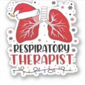 呼吸療法士のクリスマス、肺のクリスト シール (正面)
