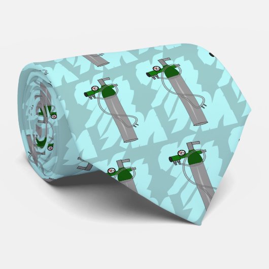 呼吸療法士のネクタイ、酸素タンクのデザイン ネクタイ (ロール)