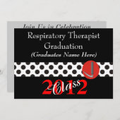 呼吸療法士の卒業の招待状2012年 招待状 (正面/裏面)