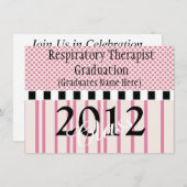 呼吸療法士の卒業の招待状 招待状 (正面/裏面)