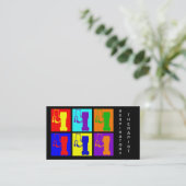 呼吸療法士の名刺のポップアートの出口 名刺 (スタンド正面)