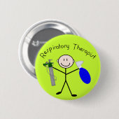 呼吸療法士の棒人 缶バッジ (正面&裏面)