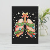 呼吸療法士の肺のクリスマスツリー 招待状 (スタンド正面)
