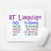 呼吸療法士の"言語"血液ガス マウスパッド (マウス)