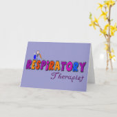 呼吸療法士のStickmanのギフト カード (黄色い花)