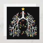 呼吸療法士 クリスマス 肺 RT 看護師 チーム (正面/裏面)