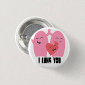 呼吸療法士Iの肺肺RTにボタンをかけます 缶バッジ (正面&裏面)