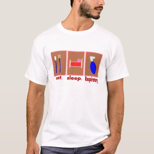 呼吸睡眠を食べて下さい Tシャツ (正面)