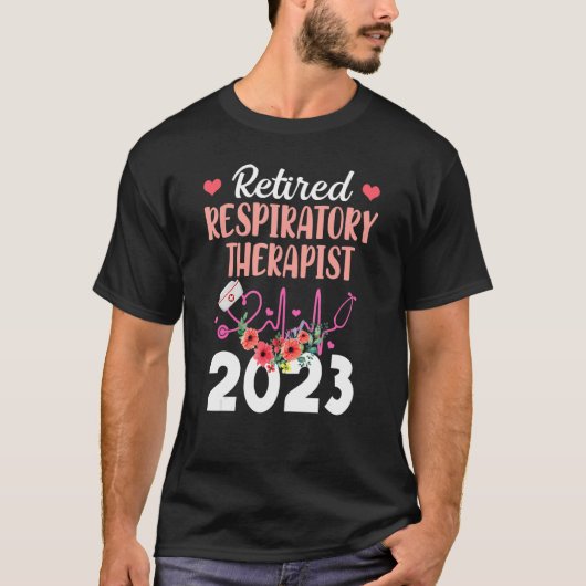 呼吸退職したセラピスト2023年退職 Tシャツ (正面)