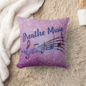 呼吸音楽パープルフェイクグリッター クッション (ブランケット)