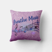 呼吸音楽パープルフェイクグリッター クッション (裏面)