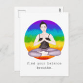 呼吸。チャクラ ポストカード (正面/裏面)