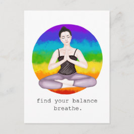 呼吸。チャクラ ポストカード