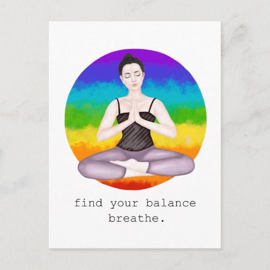 呼吸。チャクラ ポストカード (正面)