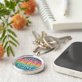 呼吸、受け信じ取り – Premium Round Keychain キーホルダー (側面)