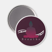 "呼吸"美しい仏像の磁石。 マグネット (正面/裏面)