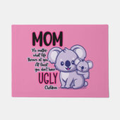 命おもしろいがいくら投げてもコアラは母を産む ドアマット (正面)