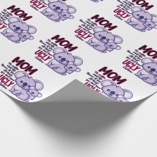 命おもしろいがいくら投げてもコアラは母を産む ラッピングペーパー (角)