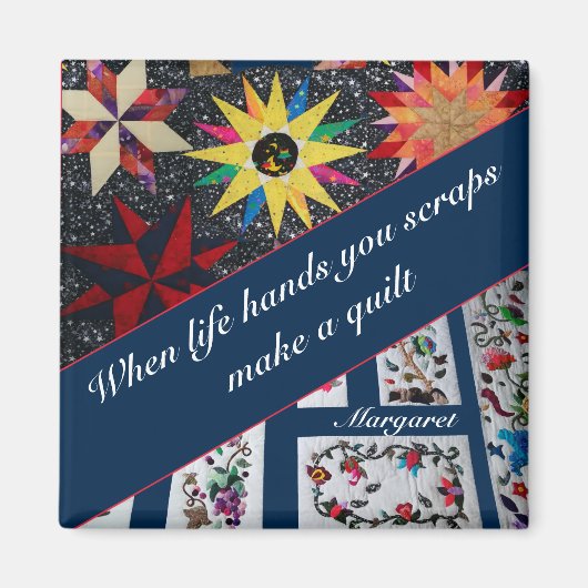 命がけで掛け布団をつくる マグネット (正面)