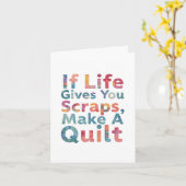 命が与え尽きたらキルトキルティングを作れ カード (黄色い花)