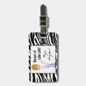 「命が低いのに用心しろ！」 荷物タグ ラゲッジタグ (正面縦)