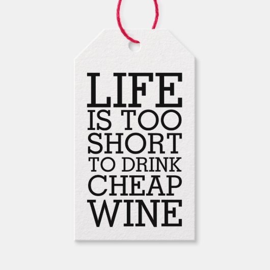 命が短くて安い酒は飲めない ギフトタグ (正面)